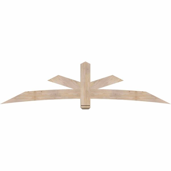Ekena Millwork Alberta Smooth Timber Gable Bracket, Douglas Fir, 96"W x 24"H x 3 1/2"D x 5 1/2"F, 6/12 Pitch GBW096X24X0406ALB00SDF - main